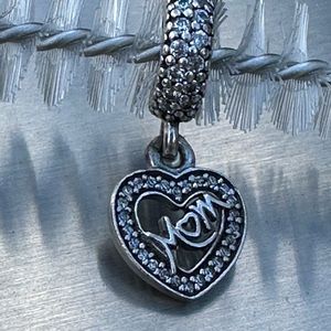 PANDORA. CENTER OF MY HEART. MOM. RHINESTONES